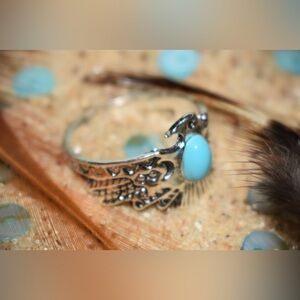 Southwestern Eagle Faux Turquoise Ring